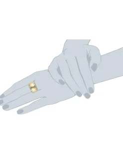 House of Harlow 1960 Safari Band Ring Gold Tone Discount