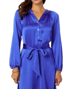 Lilly Pulitzer Saige Long Sleeve Dress Alba Blue Best