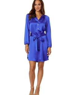Lilly Pulitzer Saige Long Sleeve Dress Alba Blue Best