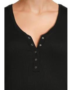 Women Michael Stars Samira Tank Henley Midi Dress