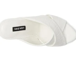 Nine West Sancie White Croco Discount