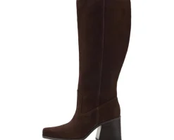 Vince Camuto Sangeti Wide Calf Stacked Heel Knee High Boot Brownie Hot