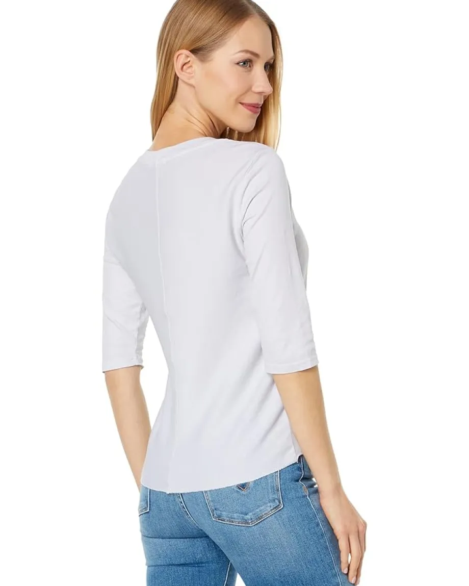 Women LAmade Santa Monica Mitered Back Elbow Length Tee