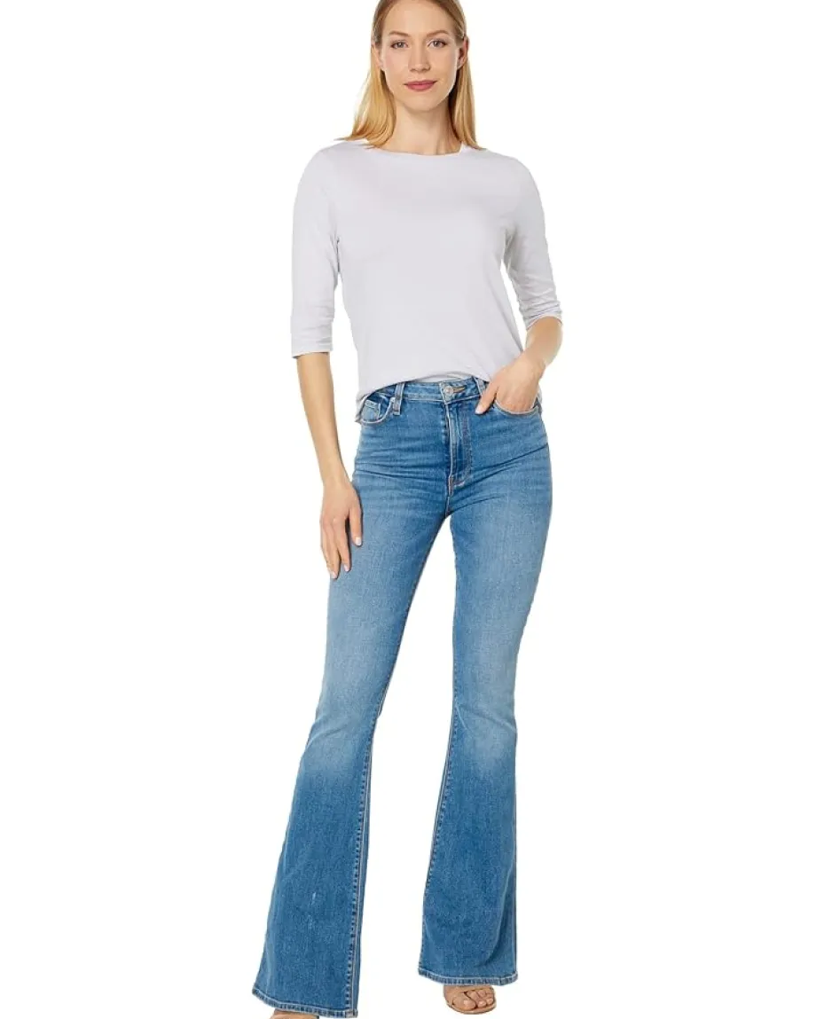 Women LAmade Santa Monica Mitered Back Elbow Length Tee