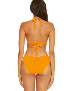 BECCA Santorini Shirred Amari Halter Orange Burst Clearance