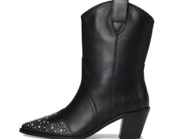 Frye Sara Wingtip Stud Black Discount