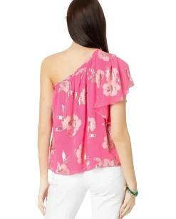 Women Lilly Pulitzer Sarahleigh One Shoulder Silk Blend Top