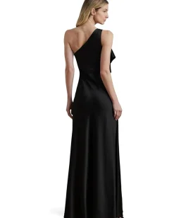 Lauren Ralph Lauren Satin Charmeuse One Shoulder Gown Black Online