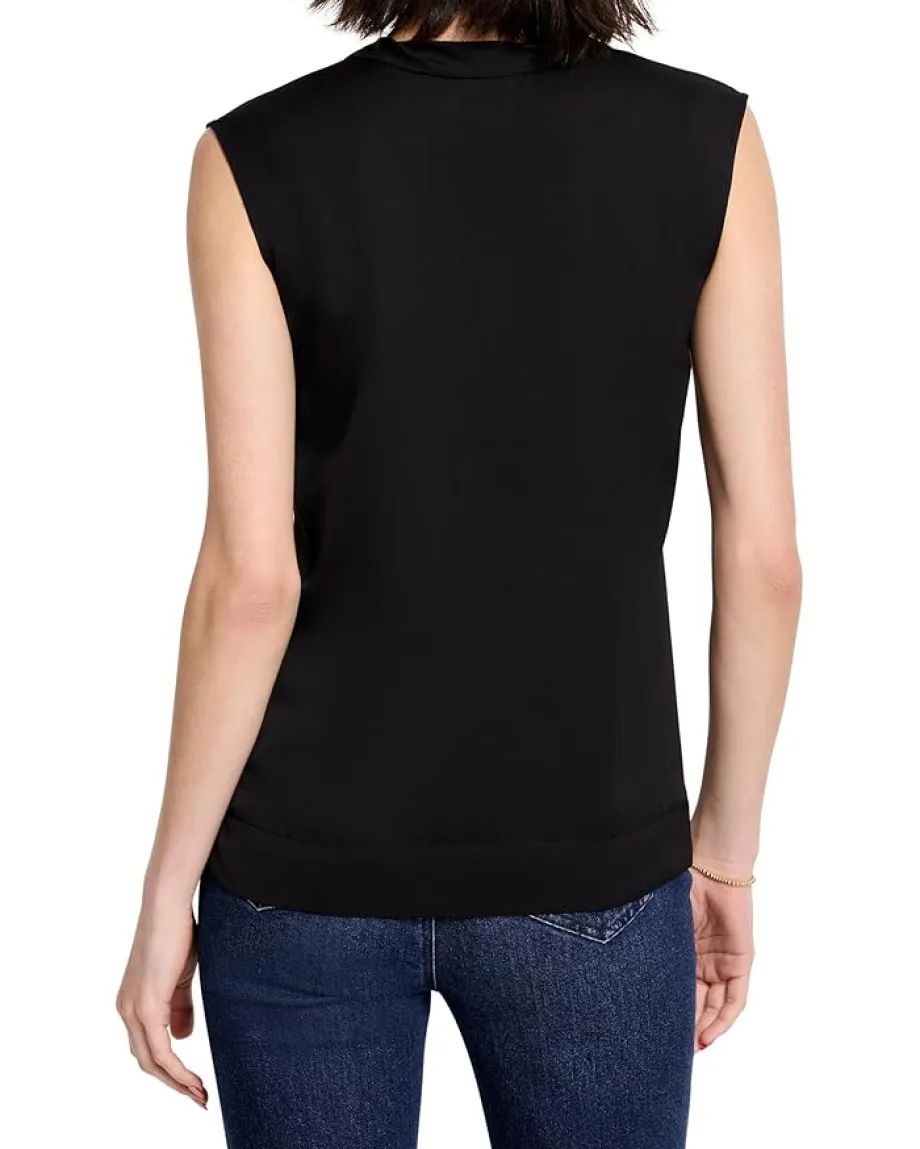 NIC+ZOE Satin Chiffon Jacket Layer Black Onyx Best