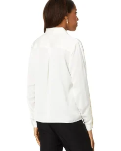 Women NIC+ZOE Satin Chiffon Shirt