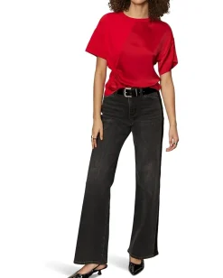 Sanctuary Satin Mix Tee Cherry Lacquer
