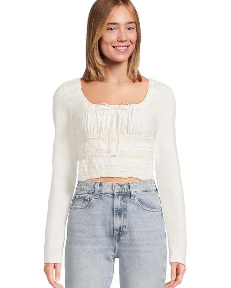 Women Free People Scarlet Smocked Long Sleeve