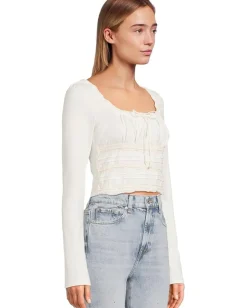 Women Free People Scarlet Smocked Long Sleeve