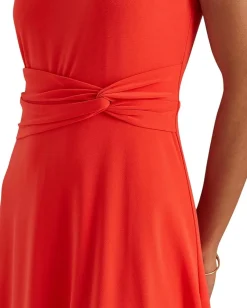 Women Lauren Ralph Lauren Scoop Neck Jersey Dress