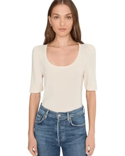Madewell Scoop Neck Puff Tee Vintage Ivory Discount