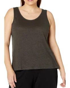 Women Eileen Fisher Scoop Neck Short Tank