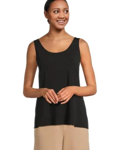 Eileen Fisher Scoop Neck Tank Black New