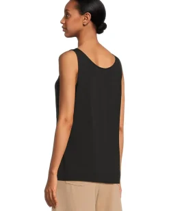 Eileen Fisher Scoop Neck Tank Black New