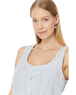 Women Madewell Scoopneck Crop Tank in 100% Linen