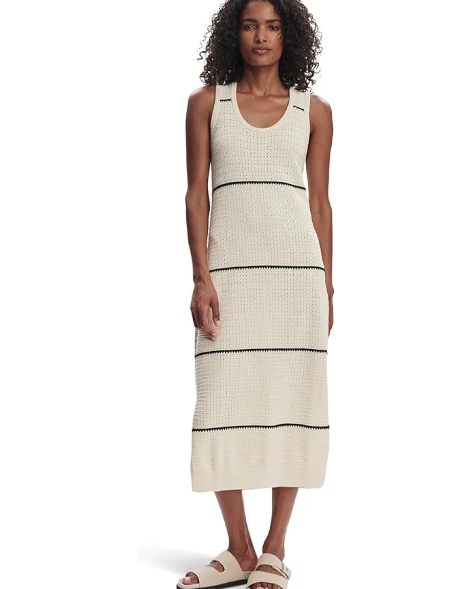Varley Scott Scoop Neck Midi Dress Birch Best