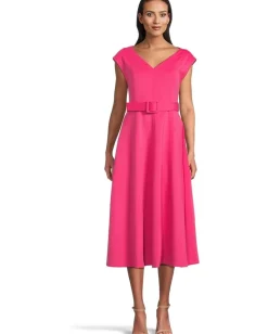 Women Calvin Klein Scuba Belted Aline