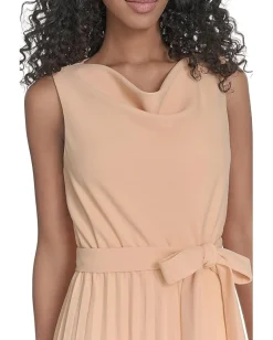 Women Calvin Klein Scuba Crepe Pleat Skirt Dress