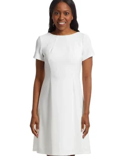 Women Calvin Klein Scuba Short Sleeve Solid Aline