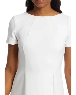 Women Calvin Klein Scuba Short Sleeve Solid Aline