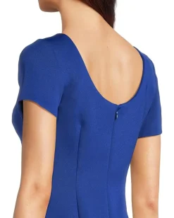 Women Calvin Klein Scuba Short Sleeve Solid Aline