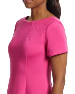 Calvin Klein Scuba Short Sleeve Solid Aline Hibiscus Discount