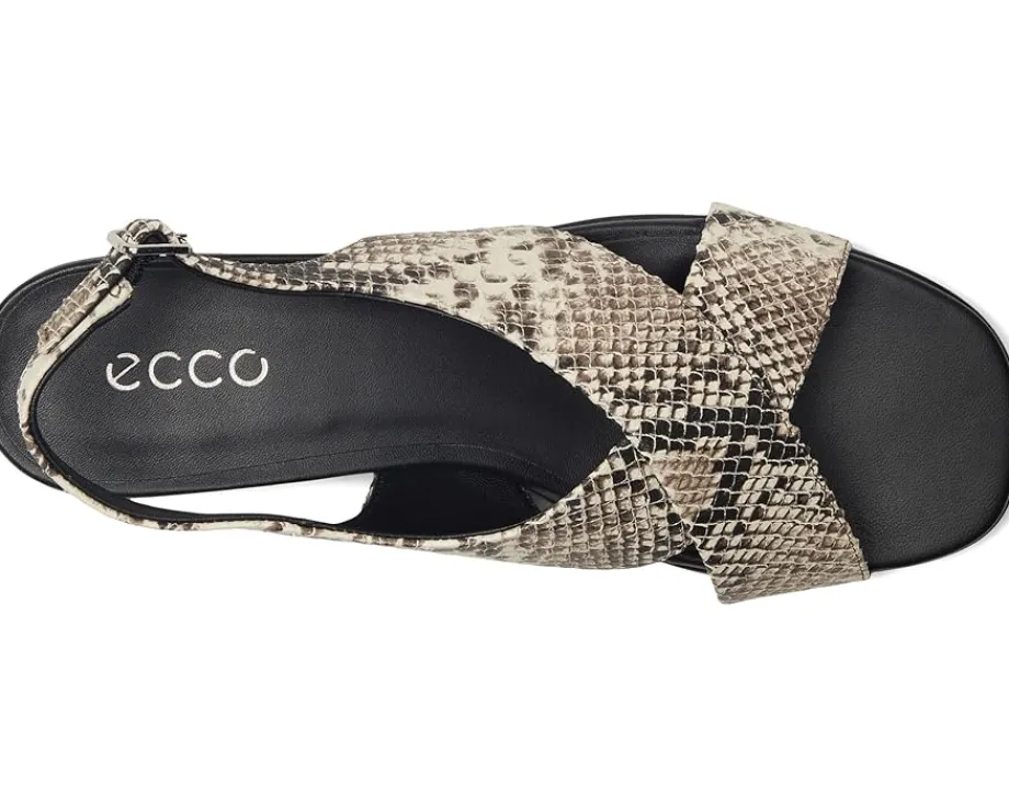 ECCO Sculpted Alba 25 Slingback Sandal Dark Clay Snake Print Hot