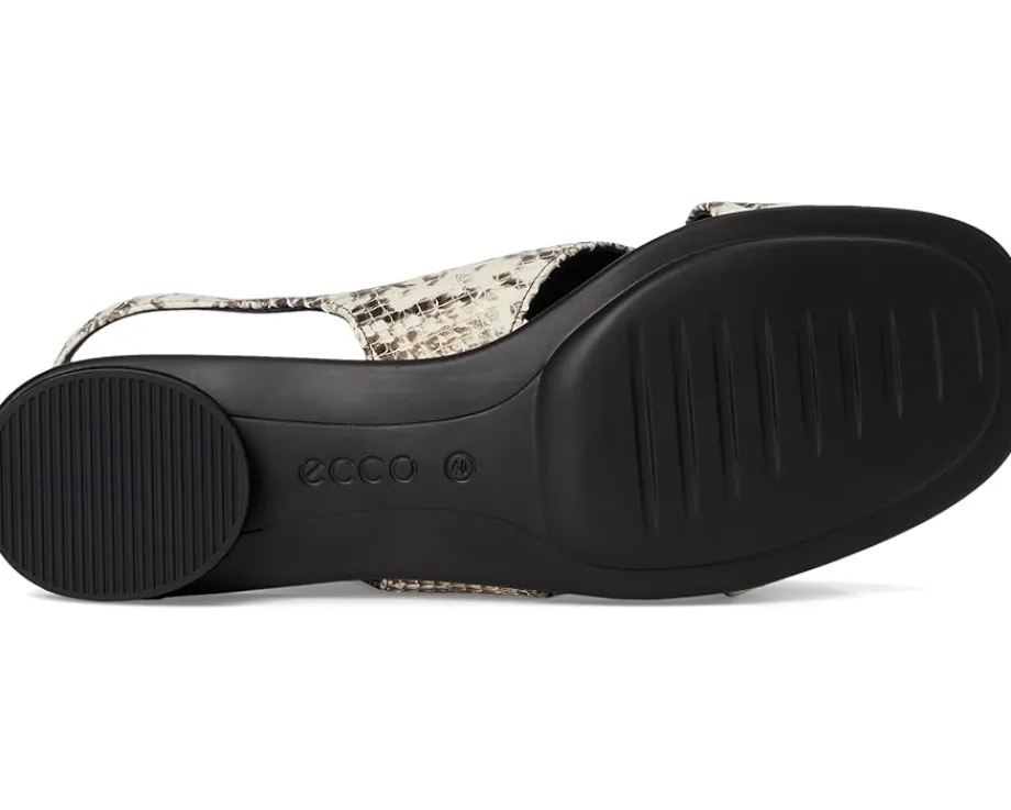 ECCO Sculpted Alba 25 Slingback Sandal Dark Clay Snake Print Hot