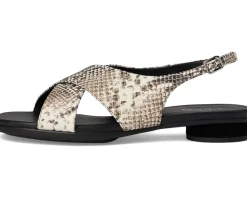 ECCO Sculpted Alba 25 Slingback Sandal Dark Clay Snake Print Hot