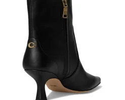 COACH Sculpted C Kitten Heel Bootie Black Hot