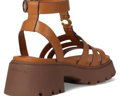 Women COACH Sculpted C Platform Fisherman Sandals