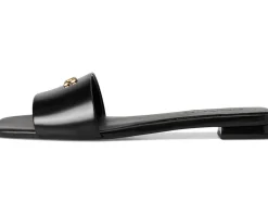 COACH Sculpted C Sandals Black New