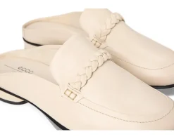 ECCO Sculpted Luxury Braided Mule Limestone New