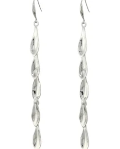 Robert Lee Morris Sculptural Petal Linear Earrings Silver Outlet