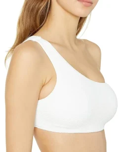 Seafolly Sea Dive One Shoulder Top White Clearance