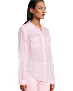 Lilly Pulitzer Sea View Button Down Rousseau Pink Slice Of Sunshine Discount