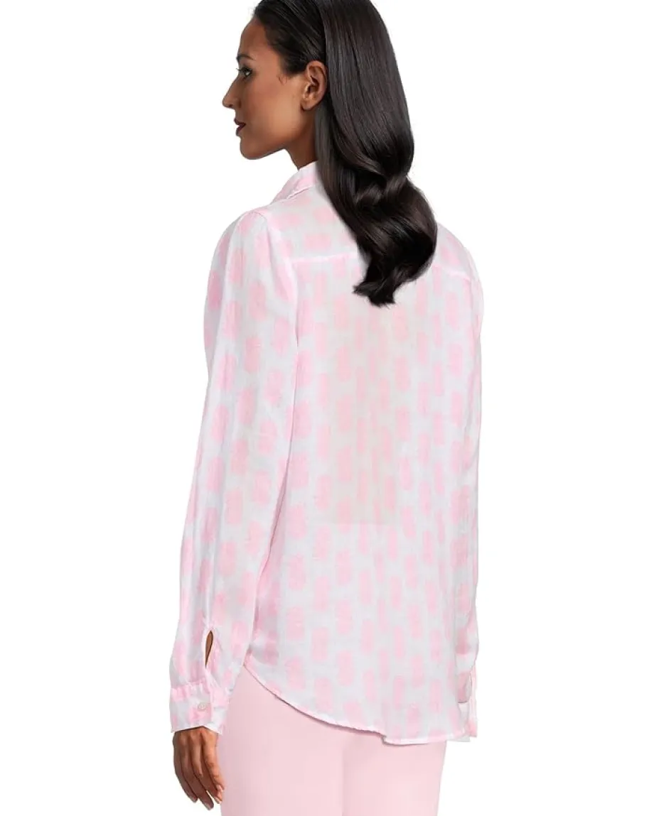 Lilly Pulitzer Sea View Button Down Rousseau Pink Slice Of Sunshine Discount