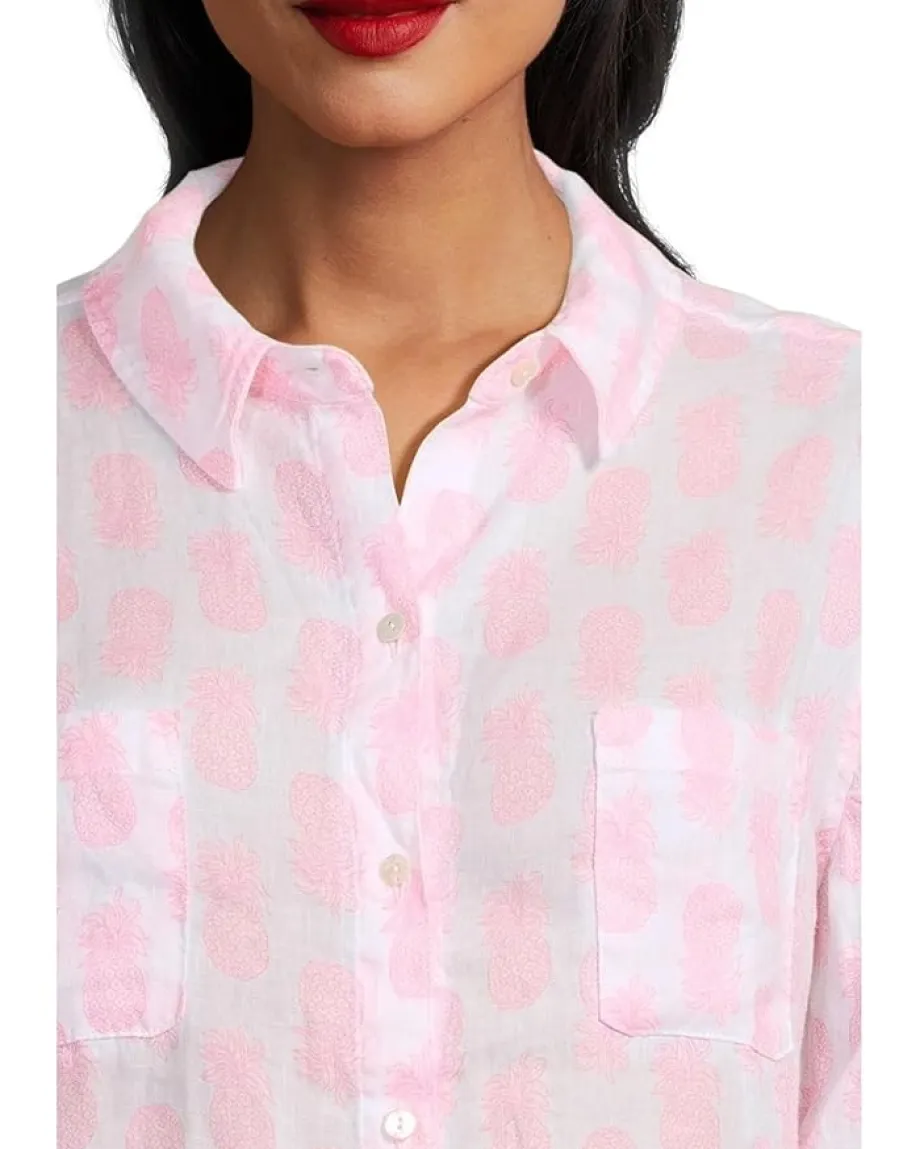 Lilly Pulitzer Sea View Button Down Rousseau Pink Slice Of Sunshine Discount