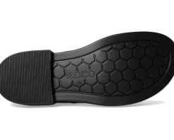 ECCO Seoul Toe Post Ring Ornament Slide Sandals Black Discount