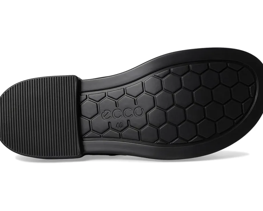 ECCO Seoul Toe Post Ring Ornament Slide Sandals Black Discount