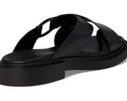 ECCO Seoul Toe Post Ring Ornament Slide Sandals Black Discount