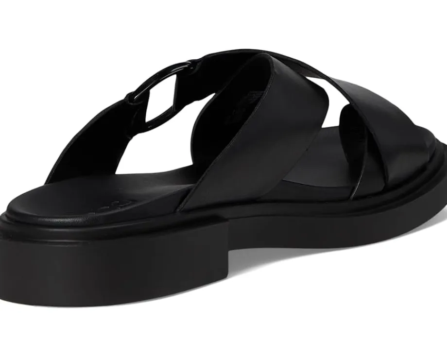 ECCO Seoul Toe Post Ring Ornament Slide Sandals Black Discount