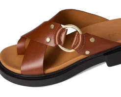 Women ECCO Seoul Toe Post Ring Ornament Slide Sandals