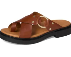 Women ECCO Seoul Toe Post Ring Ornament Slide Sandals