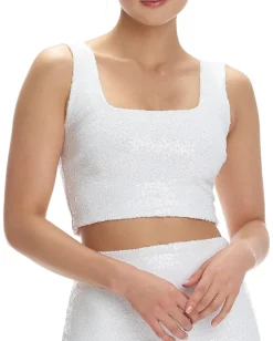 Women Commando Sequin Crop Top SEQ202