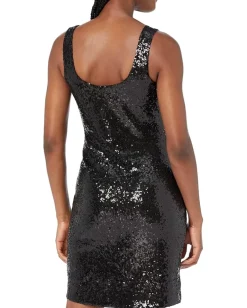 Commando Sequin Mini Dress SEQ300 Black Clearance